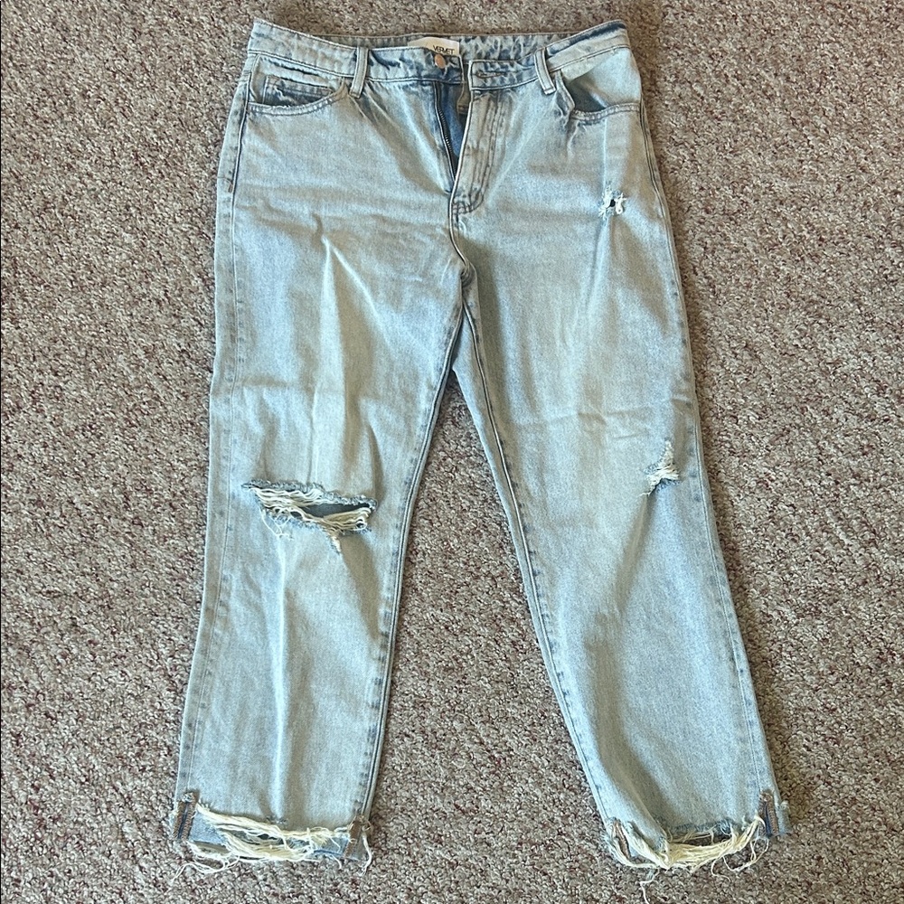 Casual Light Blue Boyfriend Jeans